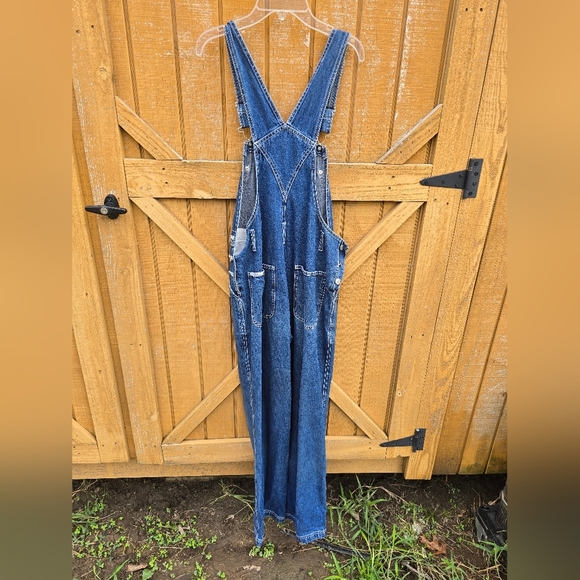 Denim Straight Leg Overalls - Picture 5 of 5